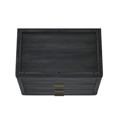 Manhattan Comfort - Evelyn 32 Nightstand 4.0 with 3 Full Extension Drawers in Charcoal Grey - NS014-CH veiw 5