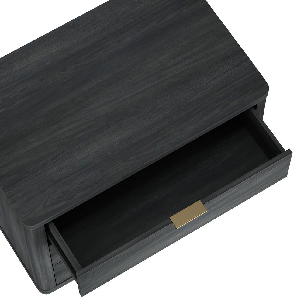 Manhattan Comfort - Evelyn 32 Nightstand 4.0 with 3 Full Extension Drawers in Charcoal Grey - NS014-CH veiw 7