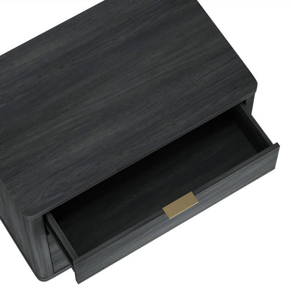 Manhattan Comfort - Evelyn 32 Nightstand 4.0 with 3 Full Extension Drawers in Charcoal Grey - NS014-CH veiw 7