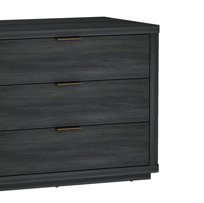 Manhattan Comfort - Evelyn 32 Nightstand 4.0 with 3 Full Extension Drawers in Charcoal Grey - NS014-CH veiw 8