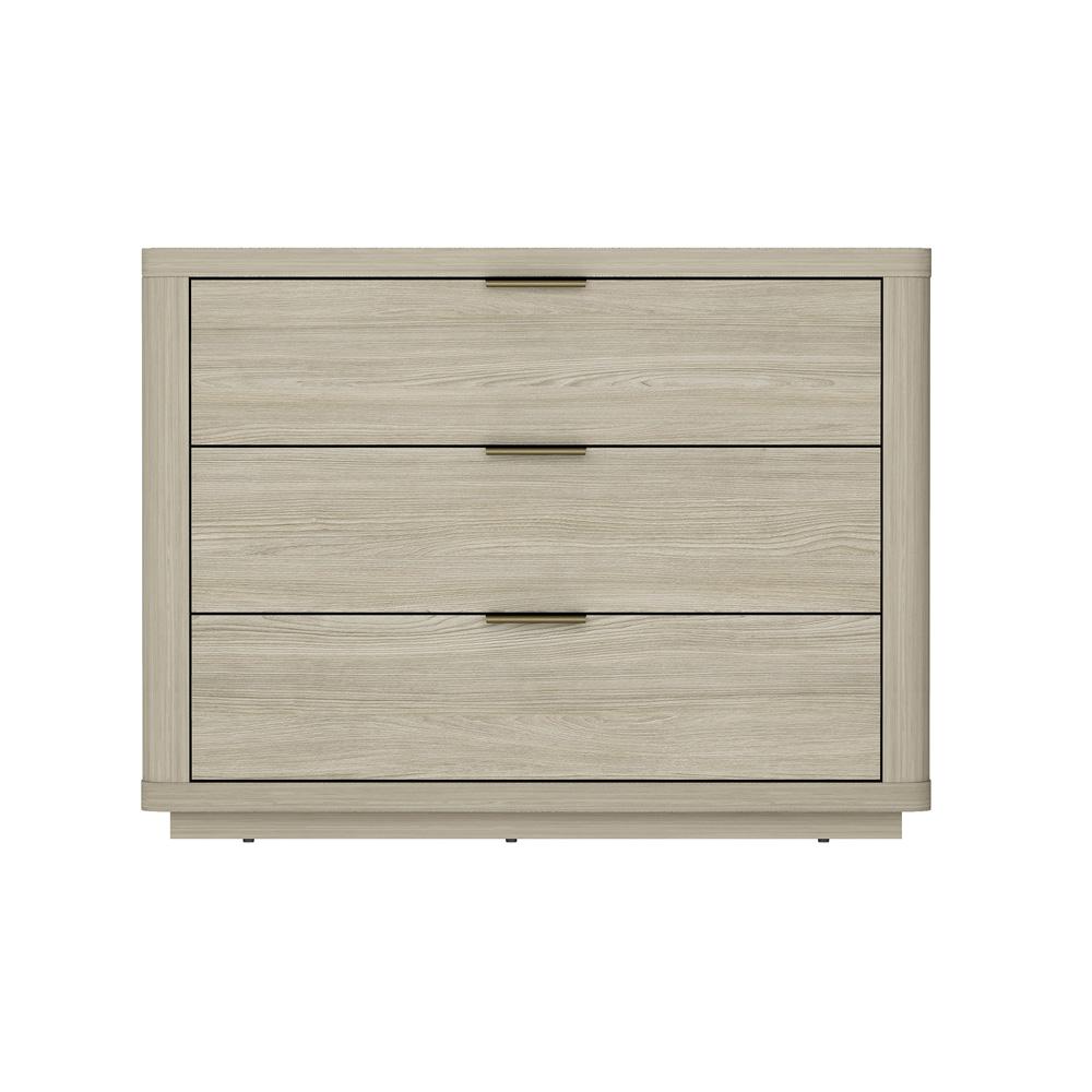 Manhattan Comfort - Evelyn 32 Nightstand 4.0 with 3 Full Extension Drawers in Natural - NS014-NA veiw 1