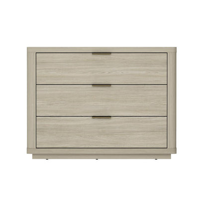 Manhattan Comfort - Evelyn 32 Nightstand 4.0 with 3 Full Extension Drawers in Natural - NS014-NA veiw 1