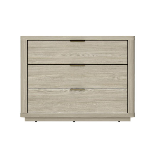 Manhattan Comfort - Evelyn 32 Nightstand 4.0 with 3 Full Extension Drawers in Natural - NS014-NA veiw 1