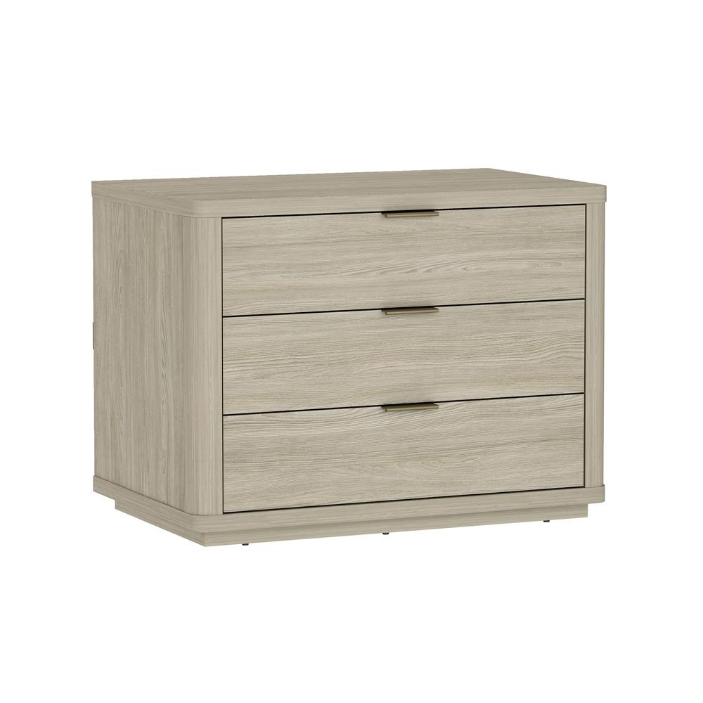 Manhattan Comfort - Evelyn 32 Nightstand 4.0 with 3 Full Extension Drawers in Natural - NS014-NA veiw 2