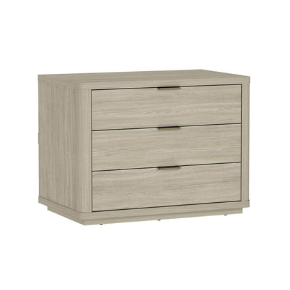 Manhattan Comfort - Evelyn 32 Nightstand 4.0 with 3 Full Extension Drawers in Natural - NS014-NA veiw 2