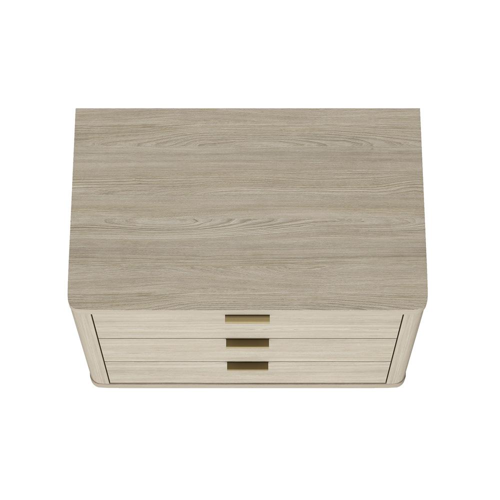 Manhattan Comfort - Evelyn 32 Nightstand 4.0 with 3 Full Extension Drawers in Natural - NS014-NA veiw 3