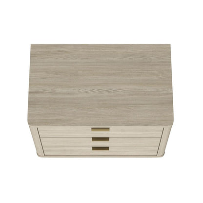 Manhattan Comfort - Evelyn 32 Nightstand 4.0 with 3 Full Extension Drawers in Natural - NS014-NA veiw 3
