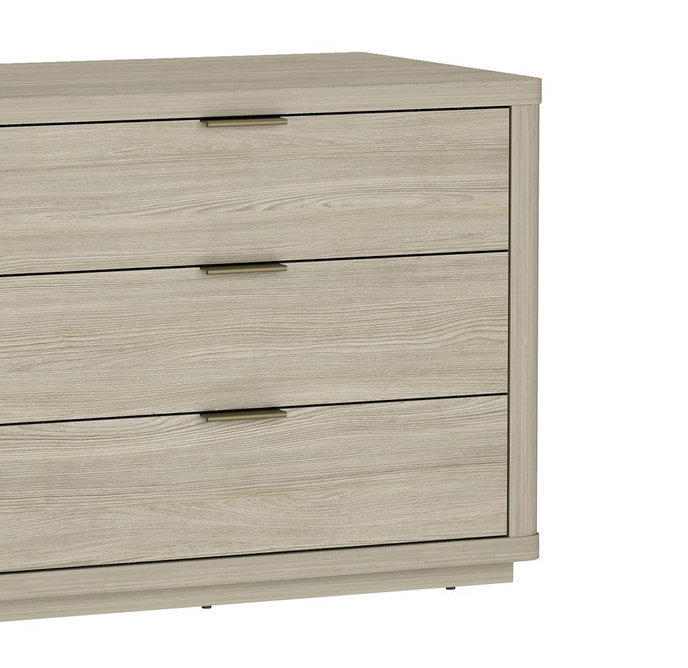 Manhattan Comfort - Evelyn 32 Nightstand 4.0 with 3 Full Extension Drawers in Natural - NS014-NA veiw 8
