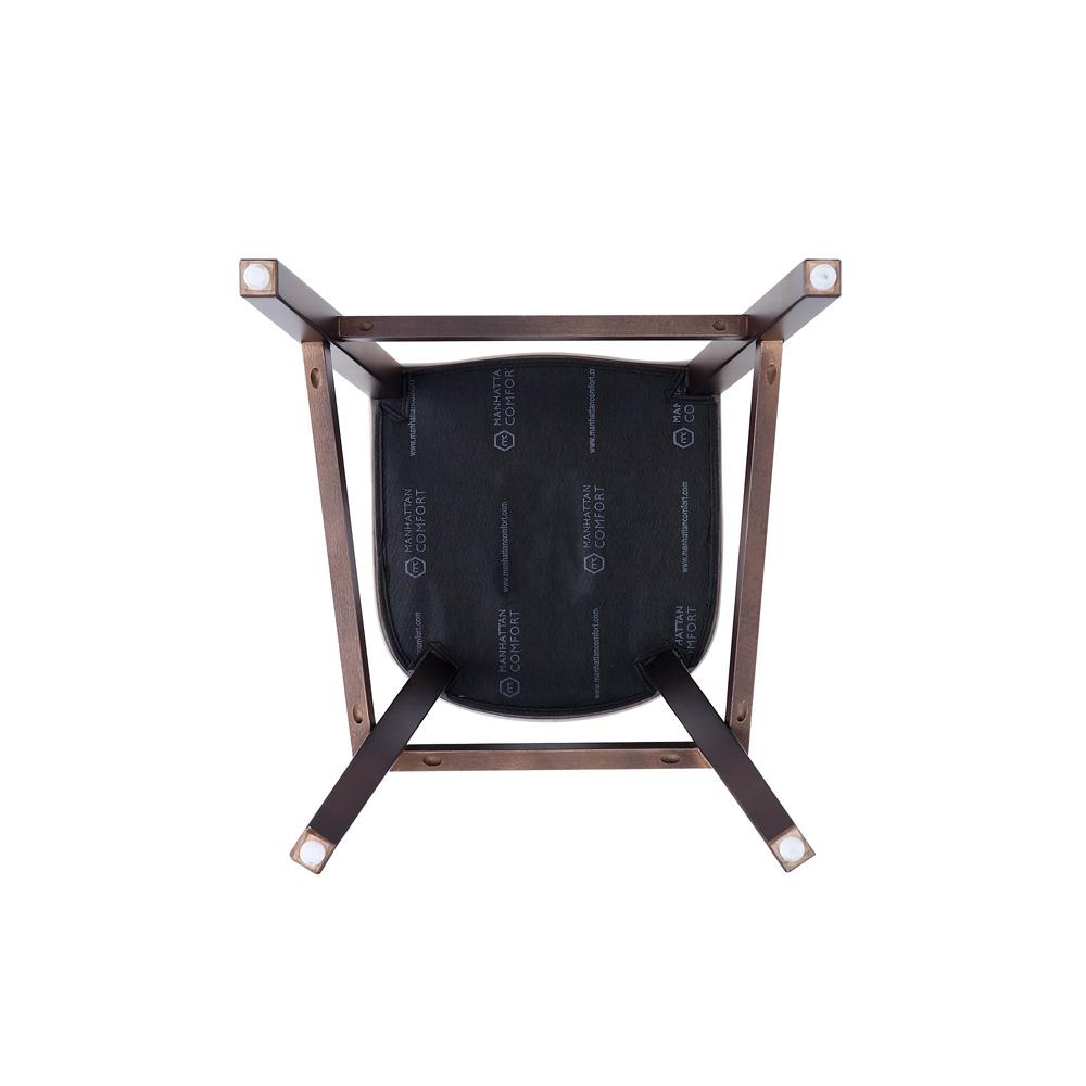 Manhattan Comfort - Fifth Avenue Faux Leather Bar Stool with Beech Wood Legs in Pebble Grey - Set of 3 - 3-BS007-PE veiw 8