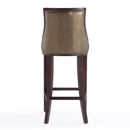 Manhattan Comfort - Fifth Avenue Faux Leather Barstool with Beech Wood Legs in Bronze and Walnut - BS007-BZ veiw 5