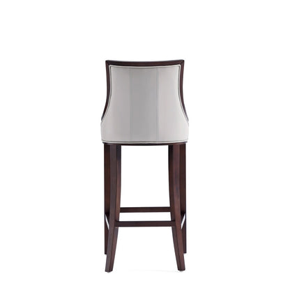 Manhattan Comfort - Fifth Avenue Faux Leather Barstool with Beech Wood Legs in Light Grey - BS007-LG veiw 5
