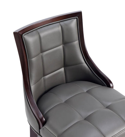 Manhattan Comfort - Fifth Avenue Faux Leather Barstool with Beech Wood Legs in Pebble Grey - BS007-PE veiw 8
