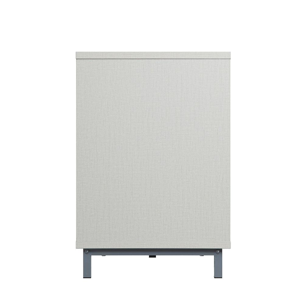 Manhattan Comfort - Fireplace and Brighton Fireplace with 8 Fixed Shelves in BlackBeige - FP4-BG veiw 4