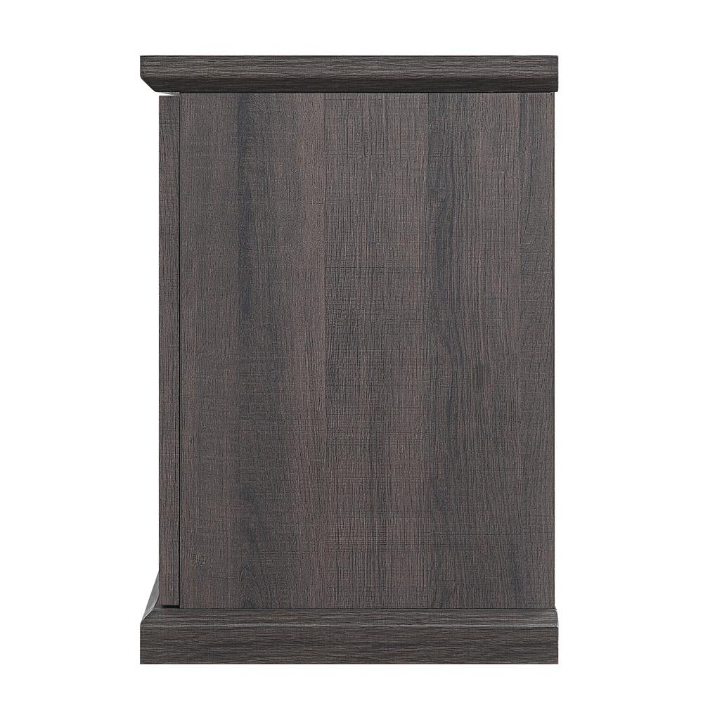 Manhattan Comfort - Fireplace and Franklin Fireplace with 6 Fixed Shelves in BlackBrown - FP3-BR veiw 4