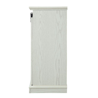 Manhattan Comfort - Fireplace and Myrtle Fireplace with 7 Fixed Shelves in BlackCream Oak - FP2-CR veiw 3