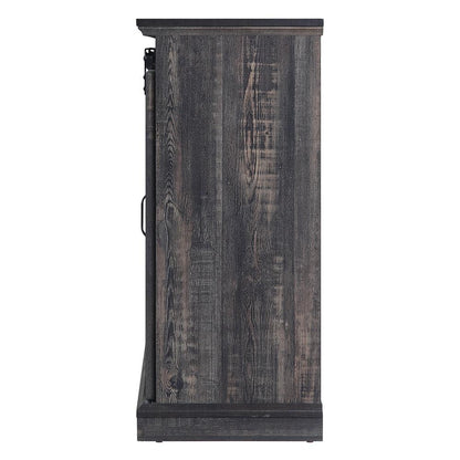 Manhattan Comfort - Fireplace and Myrtle Fireplace with 7 Fixed Shelves in BlackHeavy Brown - FP2-BR veiw 4