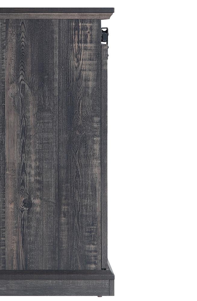 Manhattan Comfort - Fireplace and Myrtle Fireplace with 7 Fixed Shelves in BlackHeavy Brown - FP2-BR veiw 7