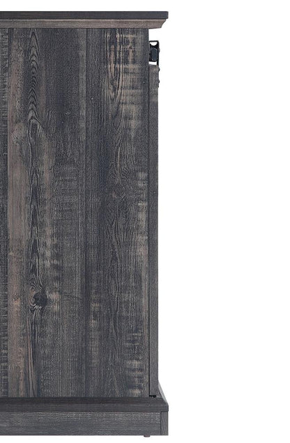 Manhattan Comfort - Fireplace and Myrtle Fireplace with 7 Fixed Shelves in BlackHeavy Brown - FP2-BR veiw 7