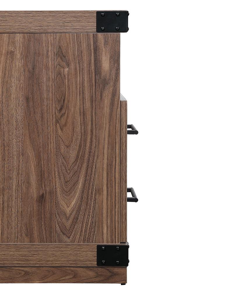 Manhattan Comfort - Fireplace and Richmond Fireplace with 2 Drawers in BlackBrown - FP1-BR veiw 6