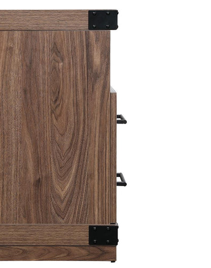Manhattan Comfort - Fireplace and Richmond Fireplace with 2 Drawers in BlackBrown - FP1-BR veiw 6