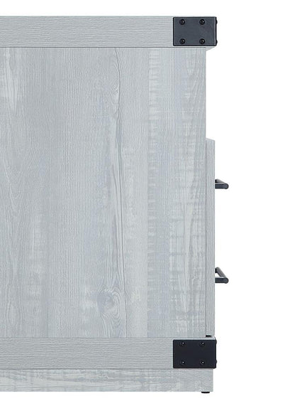 Manhattan Comfort - Fireplace and Richmond Fireplace with 2 Drawers in BlackGrey - FP1-GY veiw 8