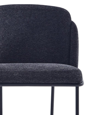 Manhattan Comfort - Flor Twill Weave Dining Chair with Metal Legs in Black - Set of 2 - 2-DC052-BK veiw 8
