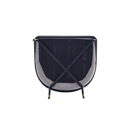 Manhattan Comfort - Flor Twill Weave Dining Chair with Metal Legs in Grey - Set of 2 - 2-DC052-GY veiw 7