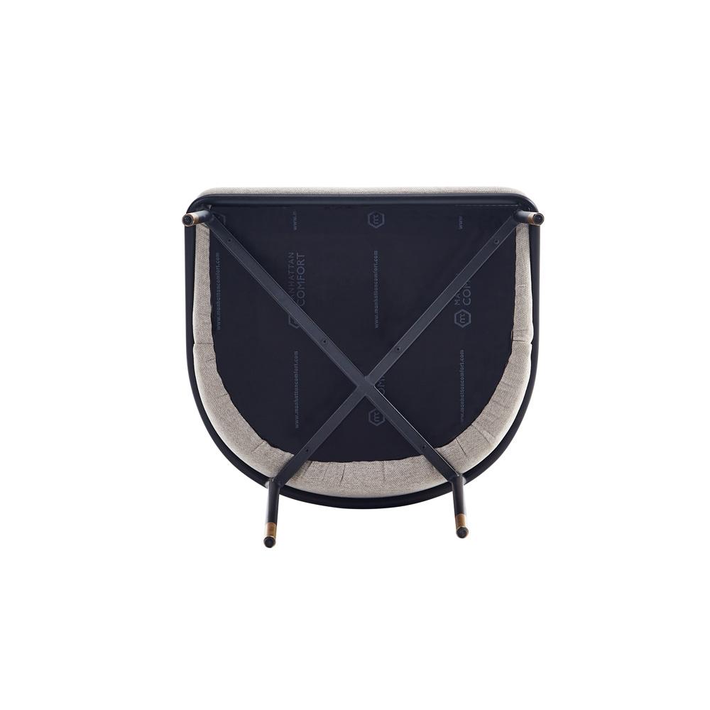 Manhattan Comfort - Flor Twill Weave Dining Chair with Metal Legs in Wheat - DC052-WT veiw 7