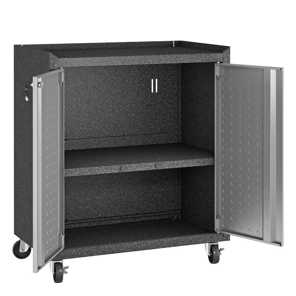 Manhattan Comfort - 3-Piece Fortress Garage Set with 4 Adjustable Shelves in Grey - 14GMC veiw 6