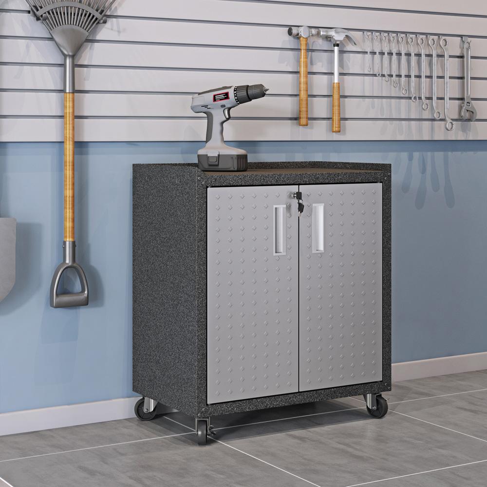 Manhattan Comfort - 3-Piece Fortress Garage Set with 4 Adjustable Shelves in Grey - 14GMC veiw 10