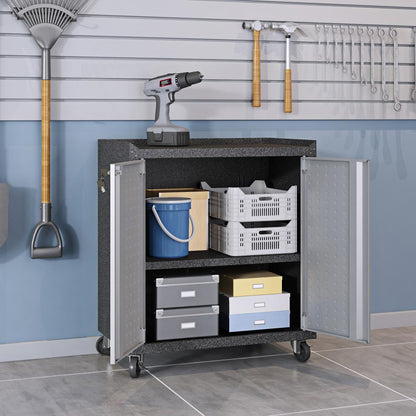 Manhattan Comfort - 3-Piece Fortress Garage Set with 4 Adjustable Shelves in Grey - 14GMC veiw 11