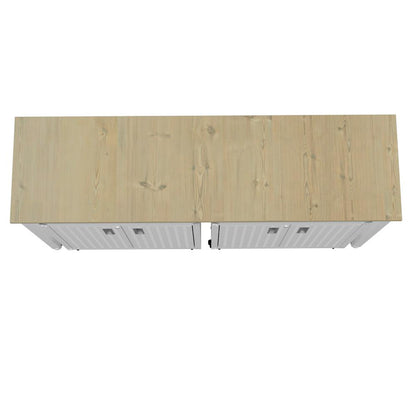 Manhattan Comfort - 3-Piece Fortress Garage Set with 4 Adjustable Shelves in White - 14GMC-WH veiw 9