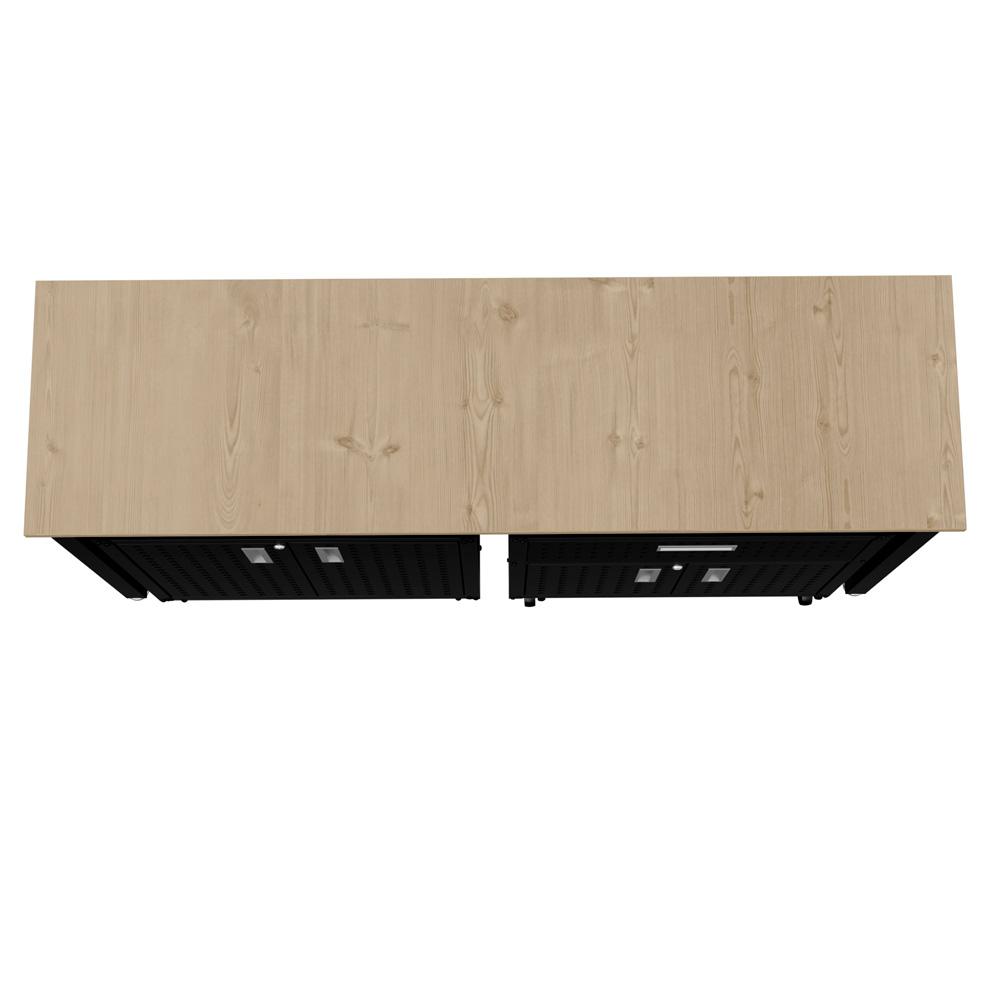Manhattan Comfort - 3-Piece Fortress Garage Set with 1 Drawers in Charcoal Grey - 15GMC-CH veiw 9