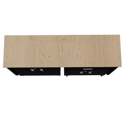 Manhattan Comfort - 3-Piece Fortress Garage Set with 1 Drawers in Charcoal Grey - 15GMC-CH veiw 9