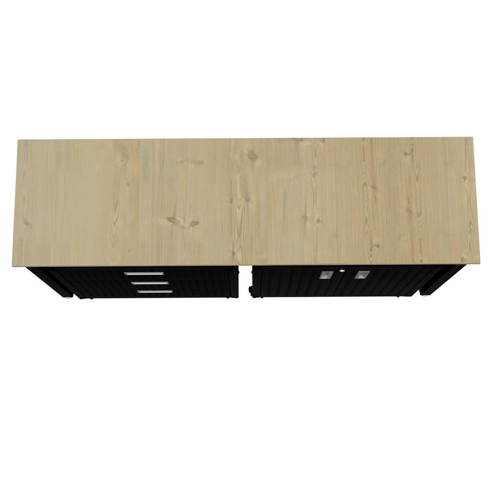 Manhattan Comfort - 3-Piece Fortress Garage Set with 3 Drawers in Charcoal Grey - 16GMC-CH veiw 9