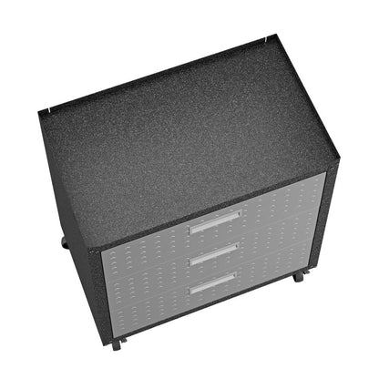 Manhattan Comfort - 3-Piece Fortress Garage Set with 3 Drawers in Grey - 16GMC veiw 3
