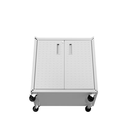 Manhattan Comfort - 3-Piece Fortress Garage Set with 3 Drawers in White - 16GMC-WH veiw 4