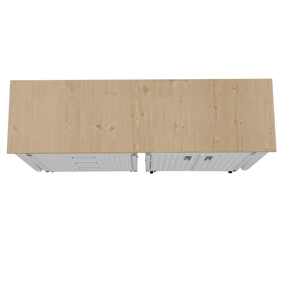 Manhattan Comfort - 3-Piece Fortress Garage Set with 3 Drawers in White - 16GMC-WH veiw 10