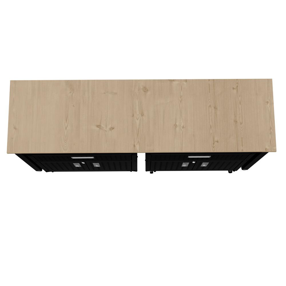 Manhattan Comfort - 3-Piece Fortress Garage Set with 2 Drawers in Charcoal Grey - 17GMC-CH veiw 9