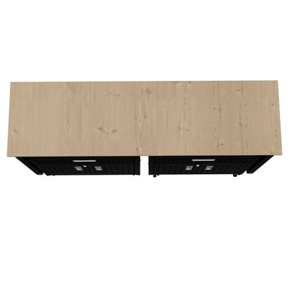 Manhattan Comfort - 3-Piece Fortress Garage Set with 2 Drawers in Charcoal Grey - 17GMC-CH veiw 9