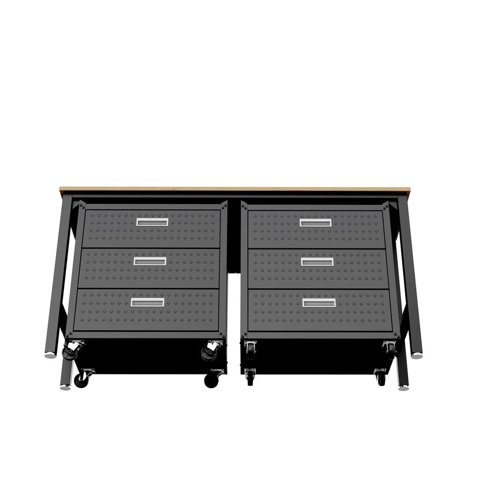 Manhattan Comfort - 3-Piece Fortress Garage Set with 6 Drawers in Charcoal Grey - 19GMC-CH veiw 5