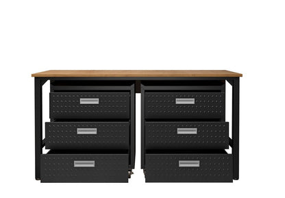 Manhattan Comfort - 3-Piece Fortress Garage Set with 6 Drawers in Charcoal Grey - 19GMC-CH veiw 7