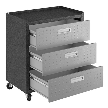 Manhattan Comfort - 3-Piece Fortress Garage Set with 6 Drawers in Grey - 19GMC veiw 6