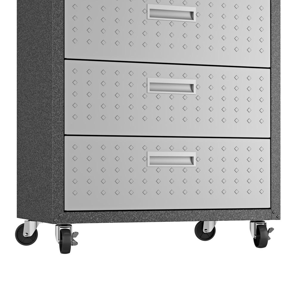 Manhattan Comfort - 3-Piece Fortress Garage Set with 6 Drawers in Grey - 19GMC veiw 9