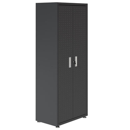 Manhattan Comfort - Fortress Garage Cabinet with 4 Adjustable Shelves in Charcoal Grey - 1GMCF-CH veiw 2