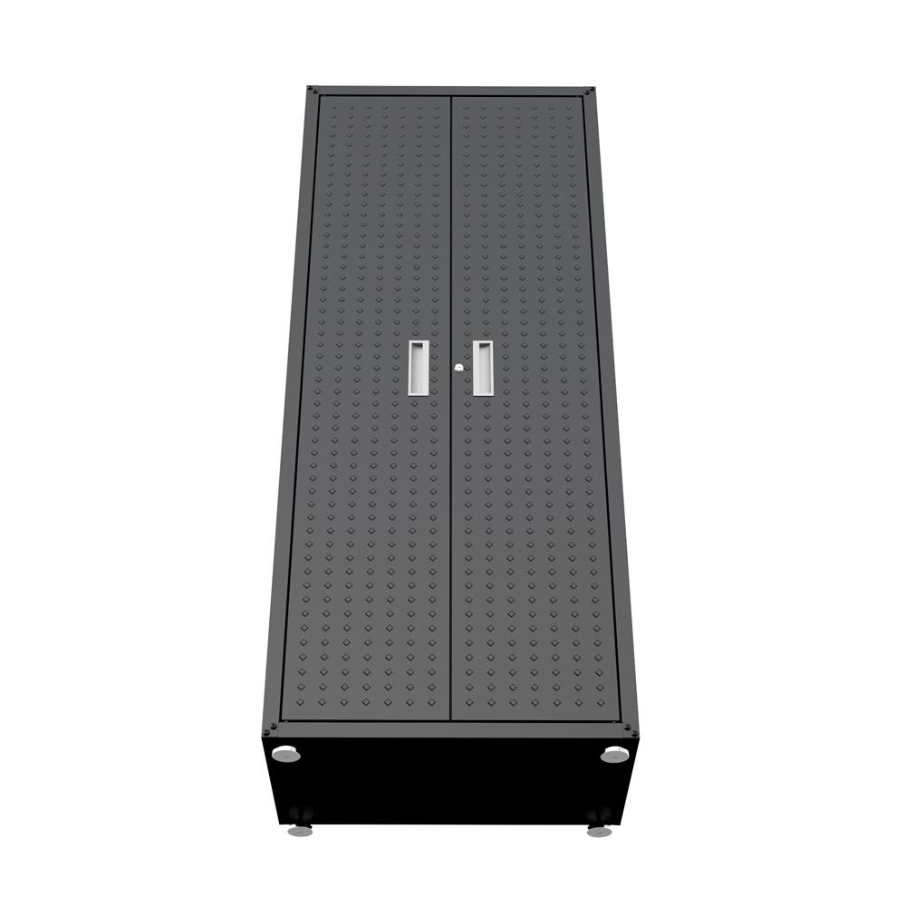 Manhattan Comfort - Fortress Garage Cabinet with 4 Adjustable Shelves in Charcoal Grey - 1GMCF-CH veiw 4