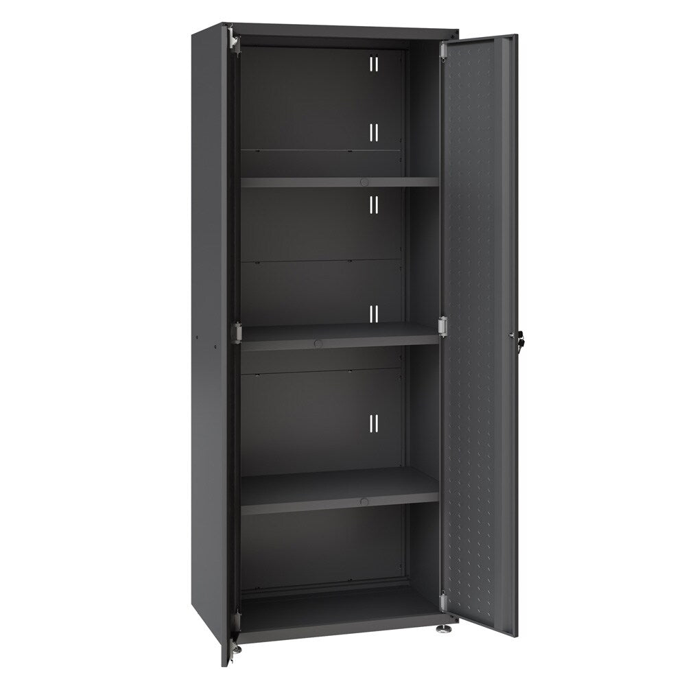 Manhattan Comfort - Fortress Garage Cabinet with 4 Adjustable Shelves in Charcoal Grey - 1GMCF-CH veiw 6