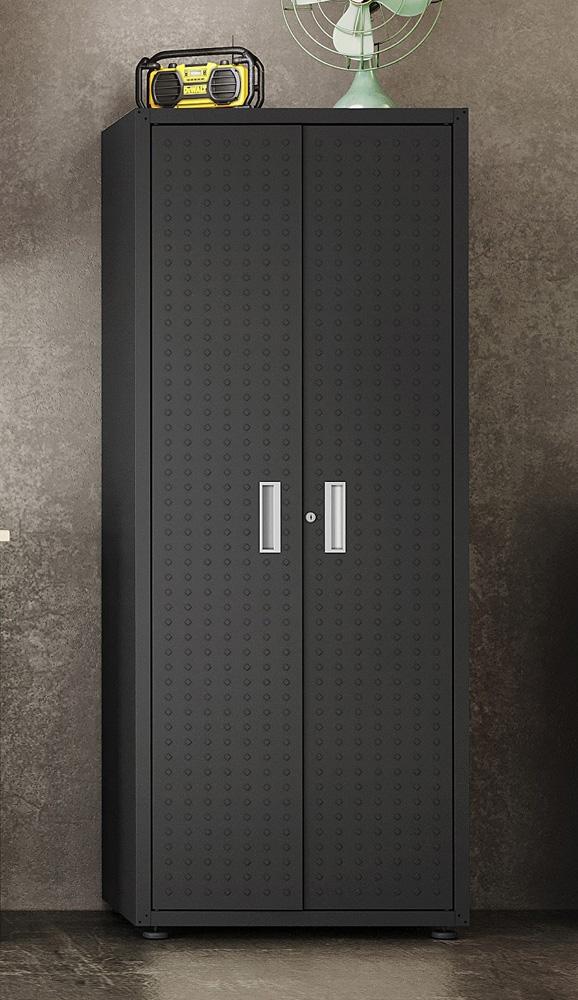Manhattan Comfort - Fortress Garage Cabinet with 4 Adjustable Shelves in Charcoal Grey - 1GMCF-CH veiw 10