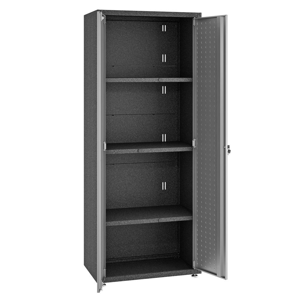 Manhattan Comfort - Fortress Garage Cabinet with 4 Adjustable Shelves in Grey - 1GMCF veiw 3