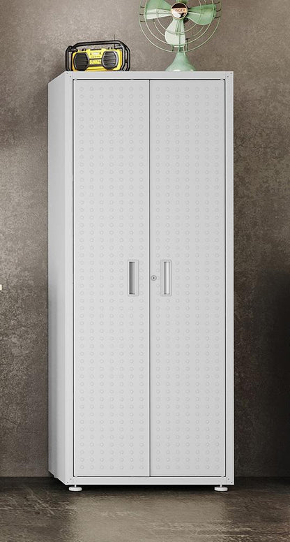 Manhattan Comfort - Fortress Garage Cabinet with 4 Adjustable Shelves in White - 1GMCF-WH veiw 8